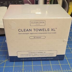 Clean Skin Club Face Towels XL New Sealed Box 50ct
